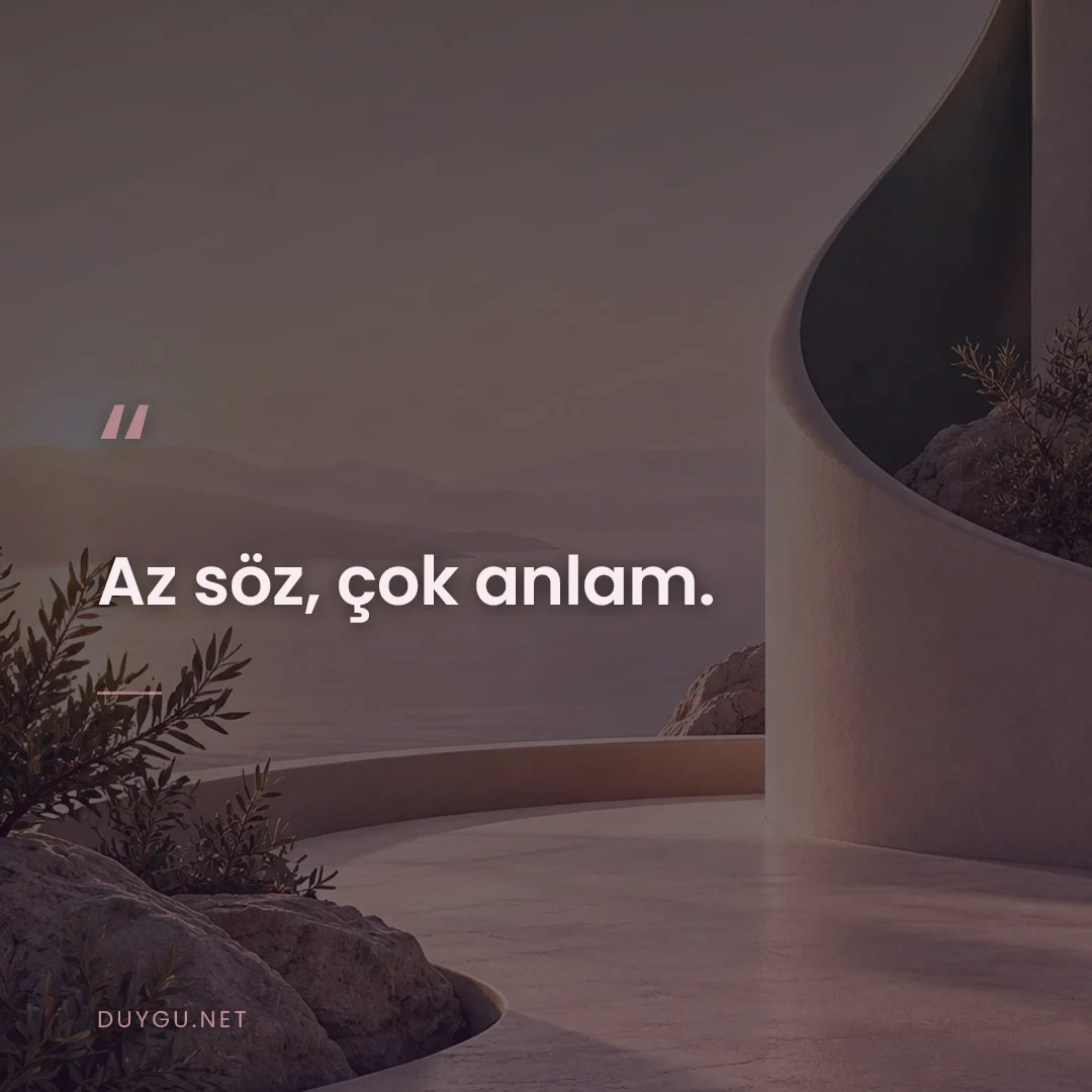 Resimli söz: Az söz, çok anlam.