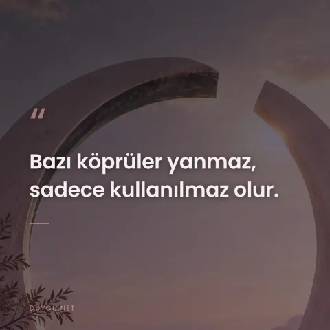 Bazı köprüler yanmaz, sadece kullanılmaz olur.