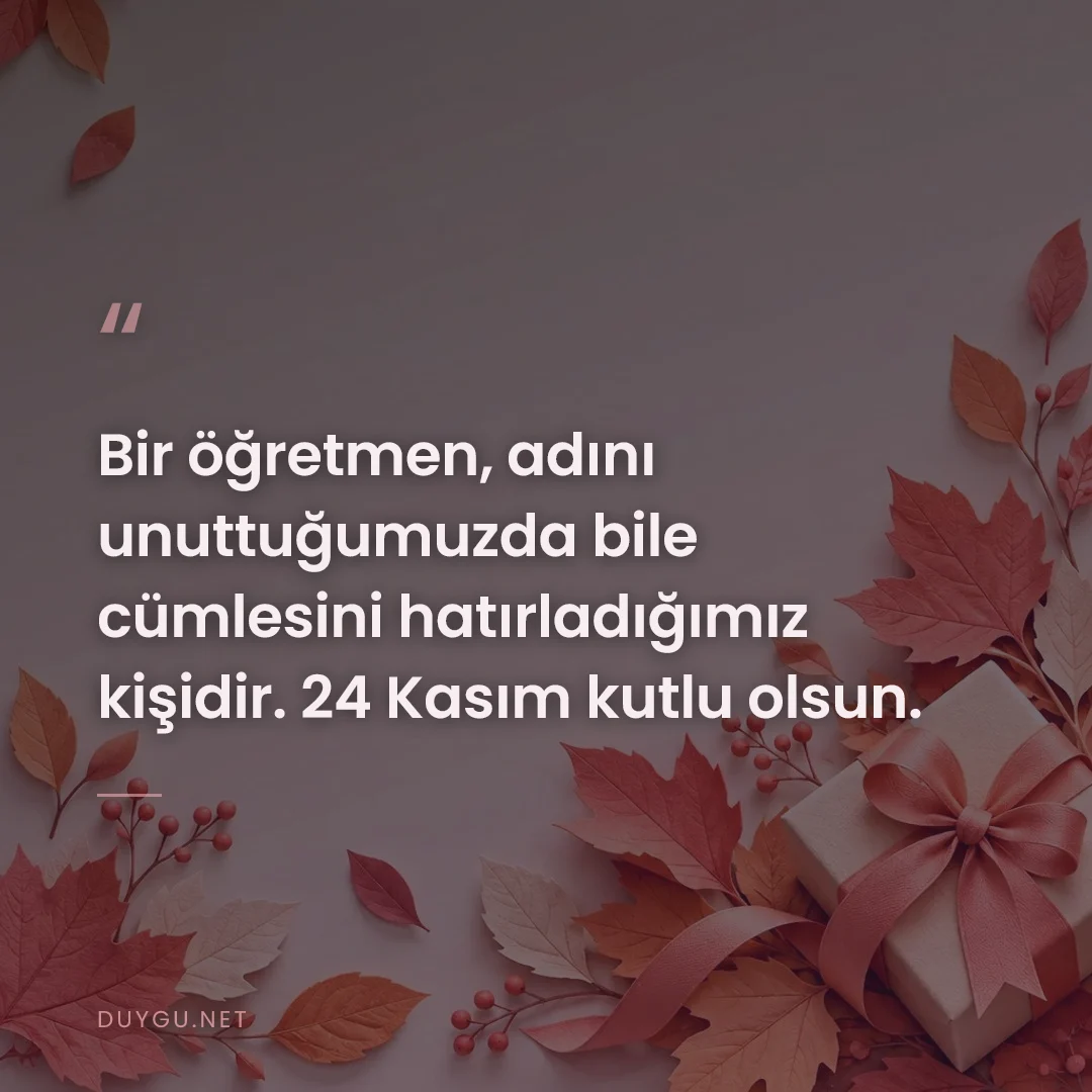 Resimli söz: Bir öğretmen, adını unuttuğumuzda bile cümlesini hatırladığımız kişidi