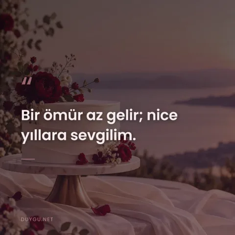 Bir ömür az gelir; nice yıllara sevgilim.