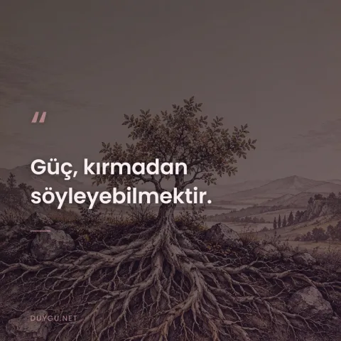 Güç, kırmadan söyleyebilmektir.