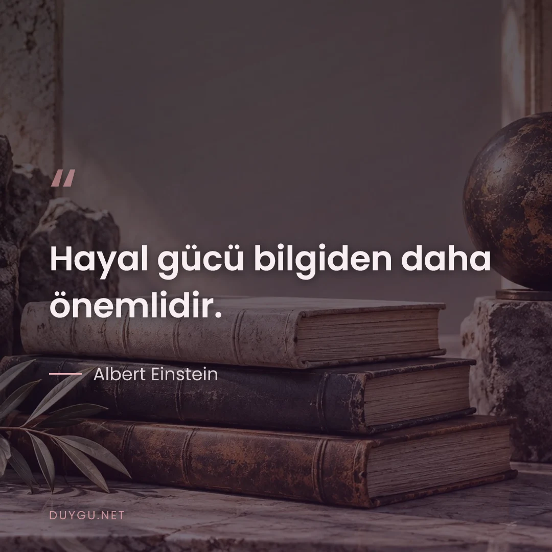 Resimli söz: Hayal gücü bilgiden daha önemlidir.