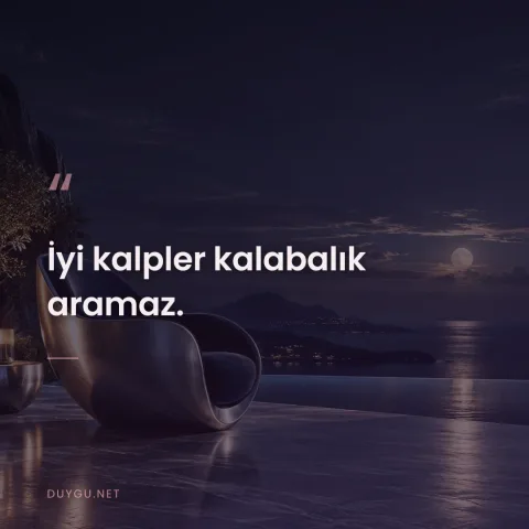 İyi kalpler kalabalık aramaz.