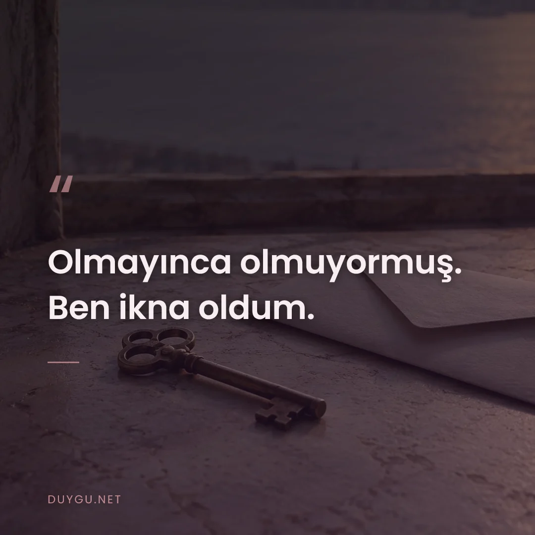 Resimli söz: Olmayınca olmuyormuş. Ben ikna oldum.