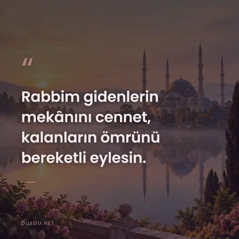 Rabbim gidenlerin mekânını cennet, kalanların ömrünü bereketli eylesin.