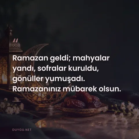 Ramazan geldi; mahyalar yandı, sofralar kuruldu, gönüller yumuşadı. Ramazanınız mübarek olsun.
