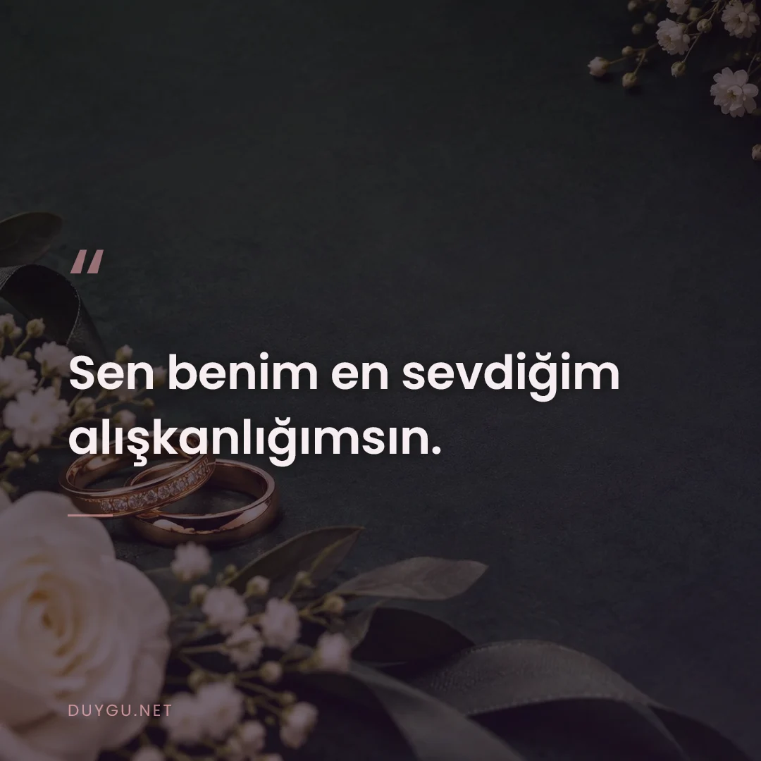 Resimli söz: Sen benim en sevdiğim alışkanlığımsın.